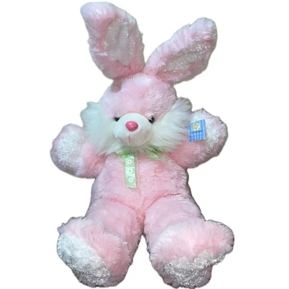NEW EASTER BUNNY PLUSH PINK - Picture 6 of 6